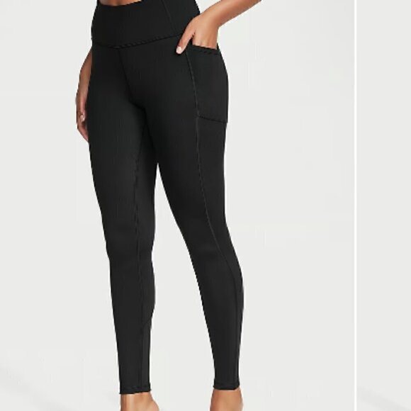 Victoria's Secret Essential High-Rise Pocket Merlot/ Dark Purplish Red Leggings - Picture 10 of 12